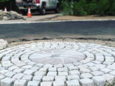 Yorkshire Paving Contractors Laying Cobblestones in Leeds