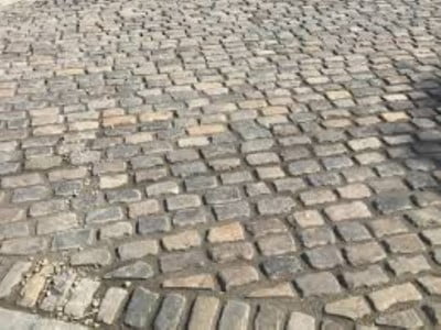 Yorkshire Paving Contractors Laying Cobblestones in Leeds